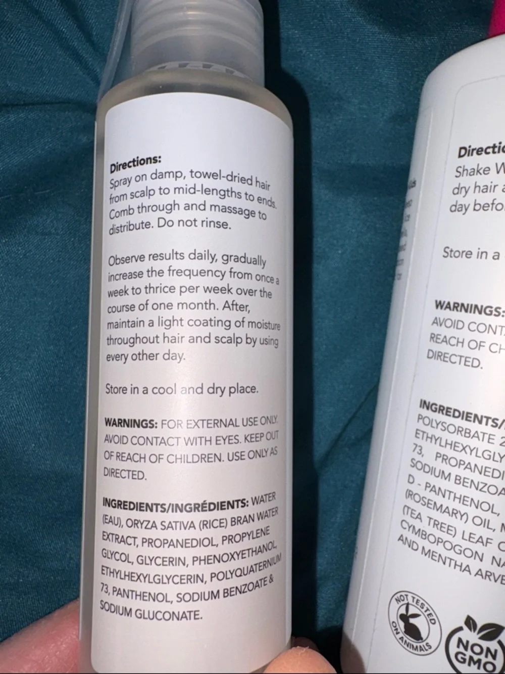 3-Natural Sense-Rosemary Hair Protection Spray Kids, Rice Water & Rosemary Bioti